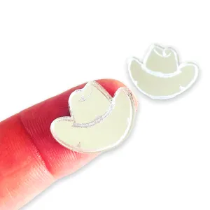 © Etched Small Cowgirl Hat Charms  - Two Sizes