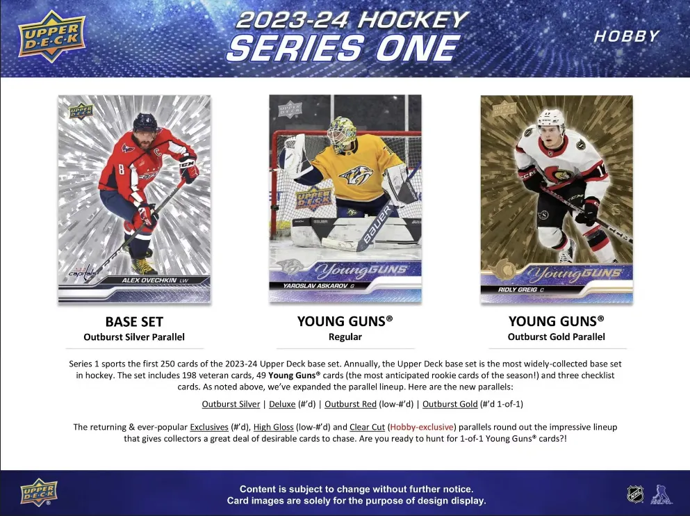 2023-24 Upper Deck Series 1 Hockey Hobby