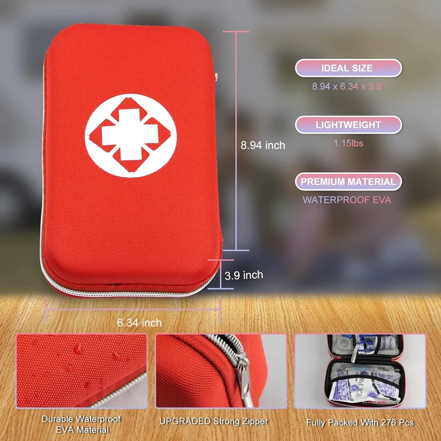 276PCS First Aid Kit, Outdoor Survival Kit for Home,  Outdoor, Travel