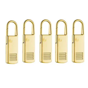 5-Pack Zipper Slider Pulls Instant Zipper Repair Kit Replacement For Broken Buckle Travel Bag Suitcase Zipper Head DIY Sewing Craft