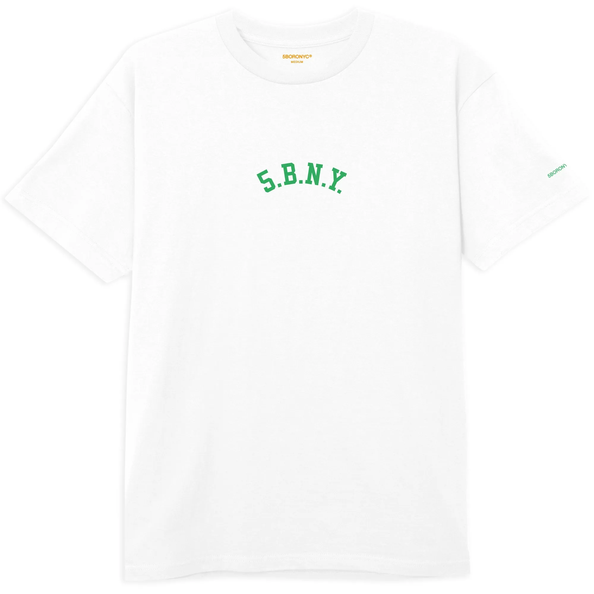 5BORO 5.B.N.Y. T-Shirt White & Kelly Green