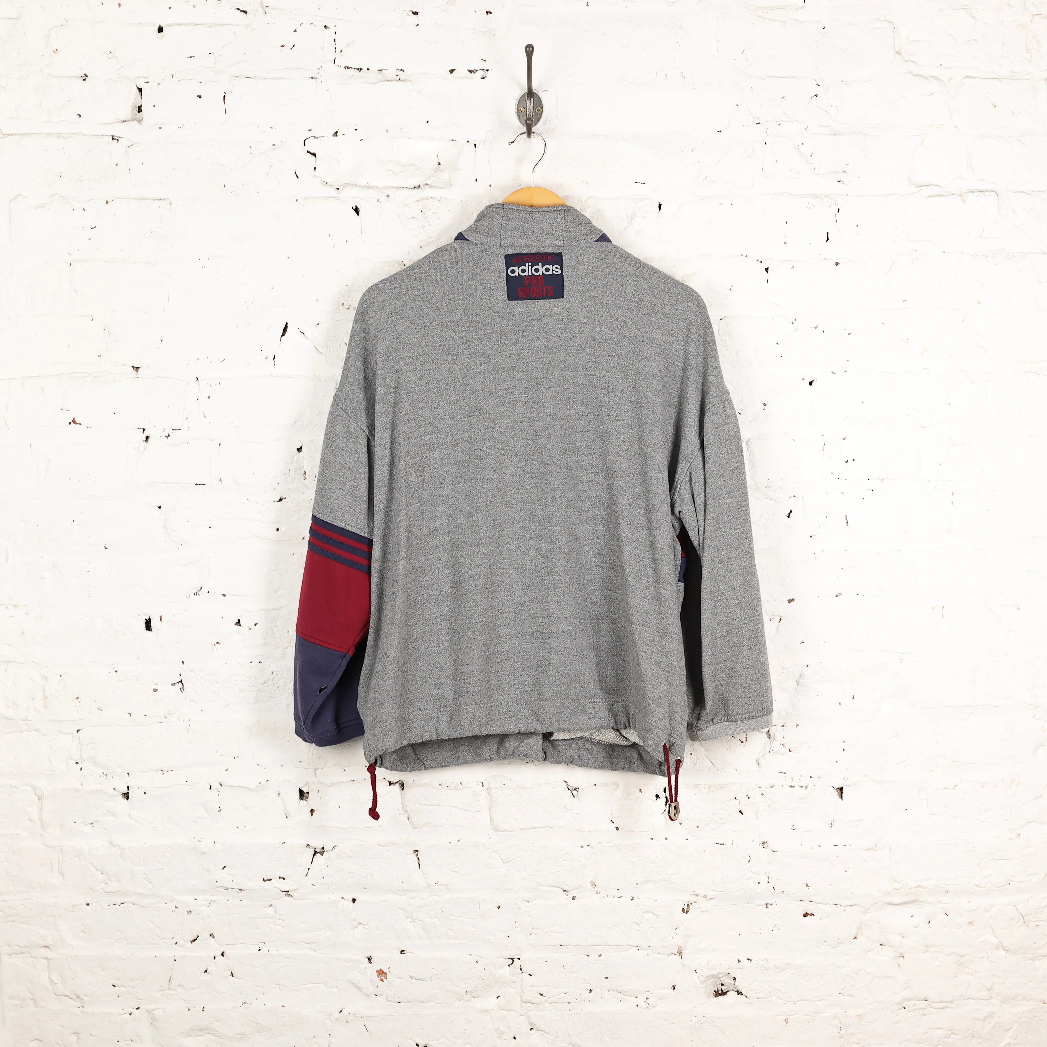 Adidas Athletic Pro Sports 1/2 Zip Sweatshirt - Grey - M