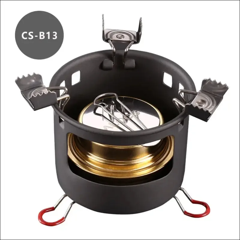 Alocs cs-b02 cs-b13 mini alcohol stove with stand - compact outdoor backpacking camping furnace