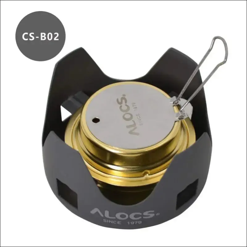 Alocs cs-b02 cs-b13 mini alcohol stove with stand - compact outdoor backpacking camping furnace