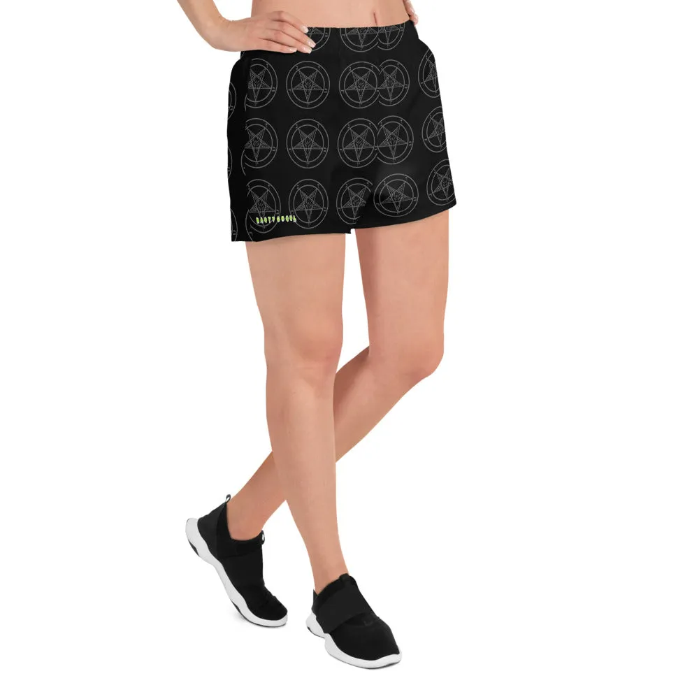 Baphomet Women's Athletic Short Shorts / All Over Print