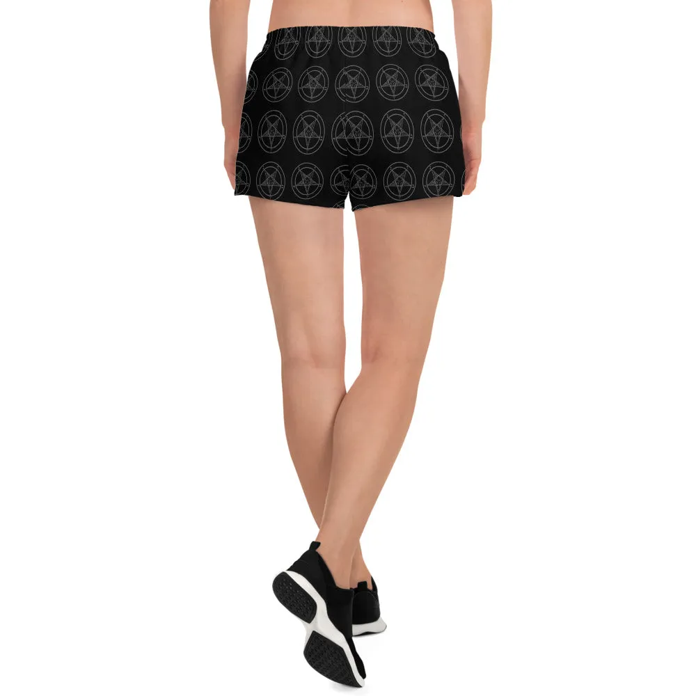 Baphomet Women's Athletic Short Shorts / All Over Print