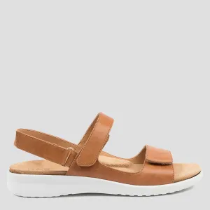 BENJI XW - TAN LEATHER WHITE SOLE