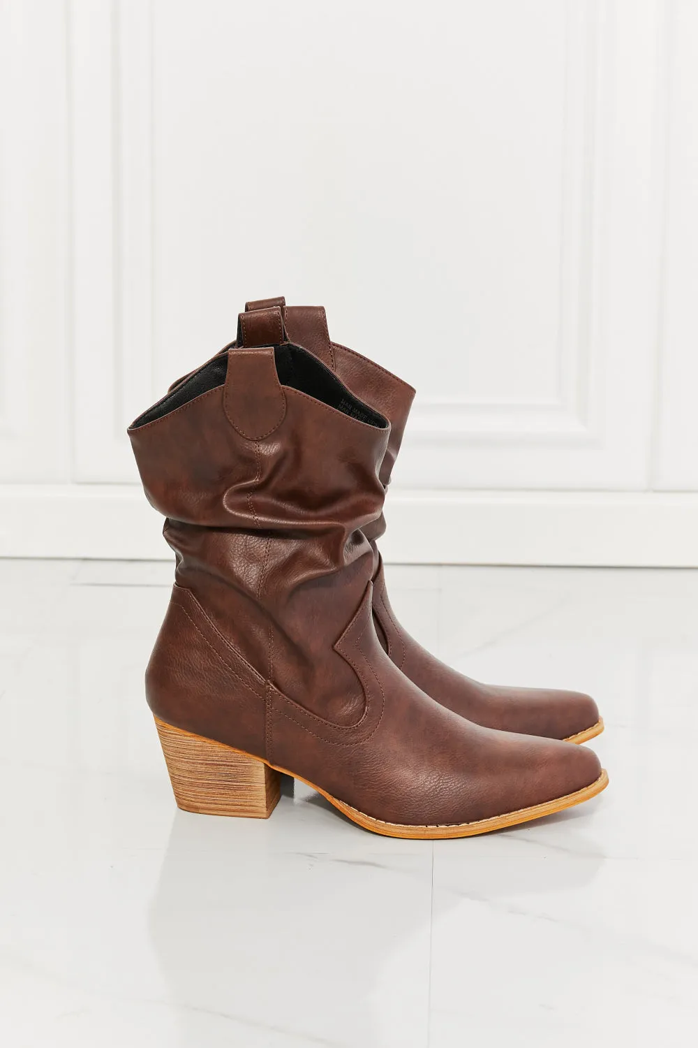 Better in Texas Scrunch Cowboy Boots - Burnt Umber