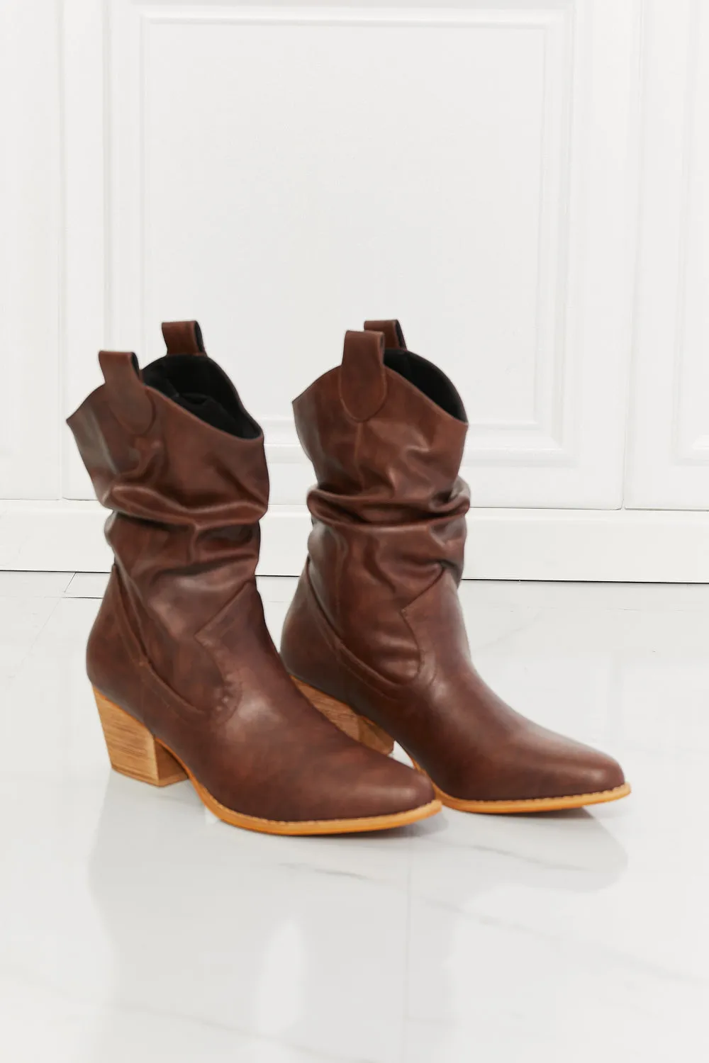 Better in Texas Scrunch Cowboy Boots - Burnt Umber