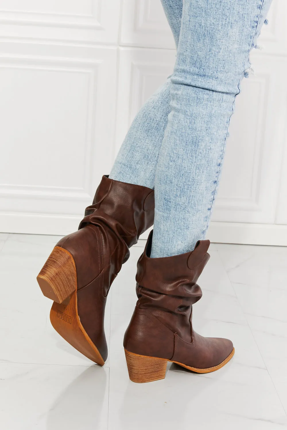 Better in Texas Scrunch Cowboy Boots - Burnt Umber