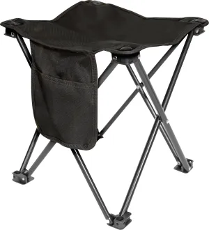Black - Collapsible Camp Stool with Carry Pouch - 300 lbs Capacity