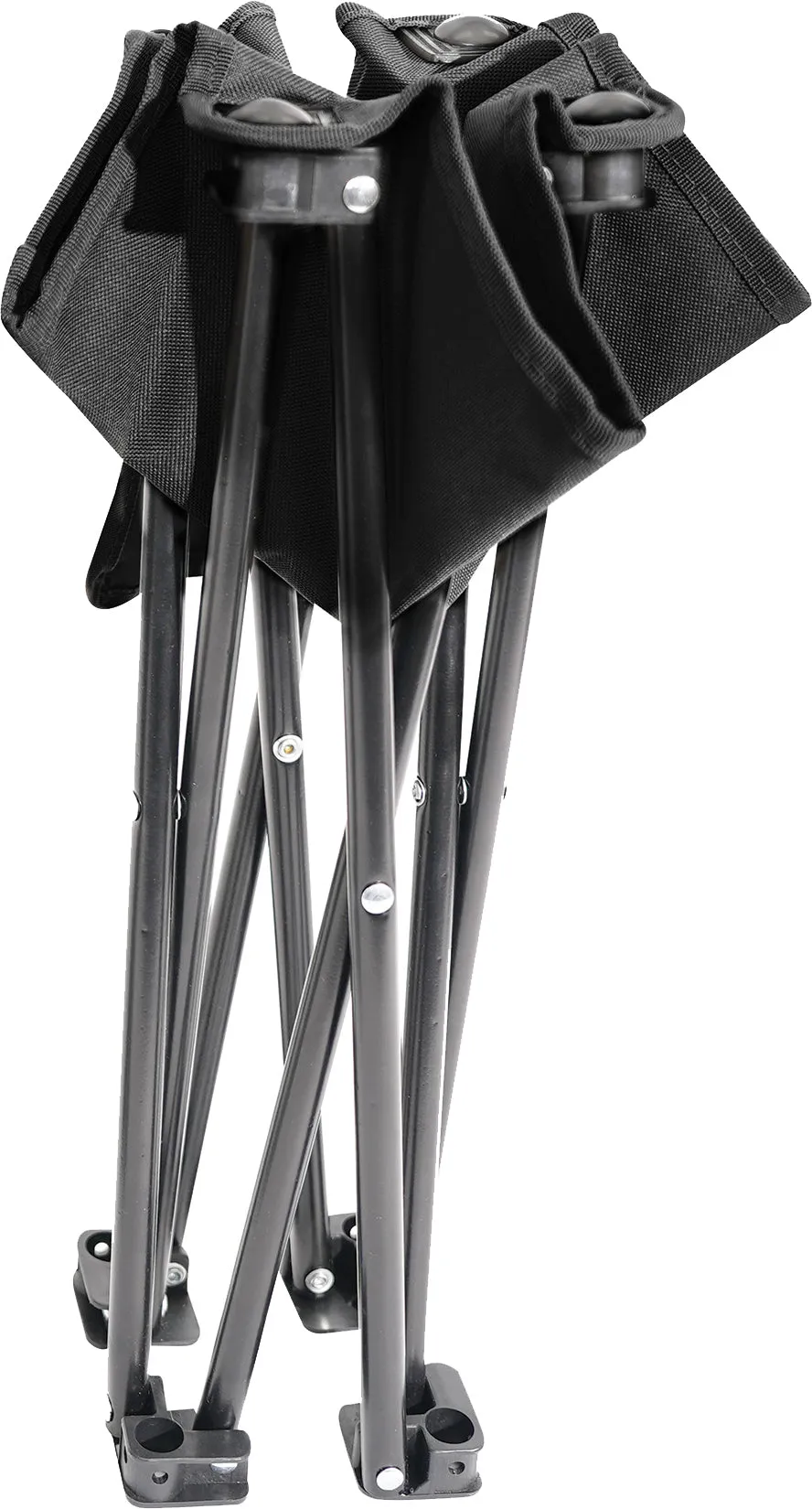 Black - Collapsible Camp Stool with Carry Pouch - 300 lbs Capacity