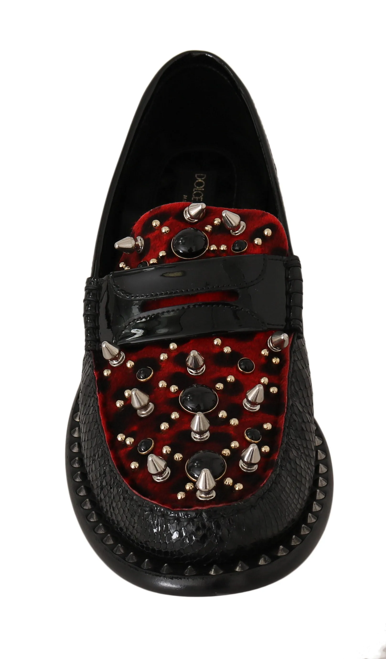 Black Snakeskin Moccasins Loafers