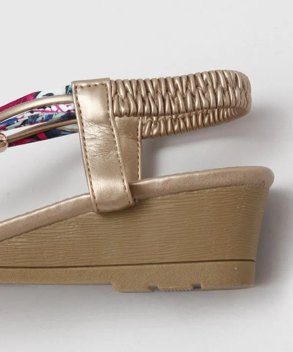 Bohemian Wedge Sandals - GOLD