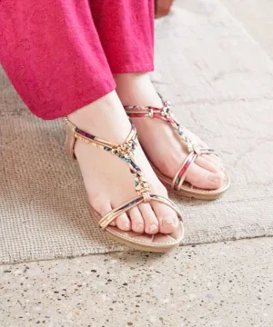 Bohemian Wedge Sandals - GOLD