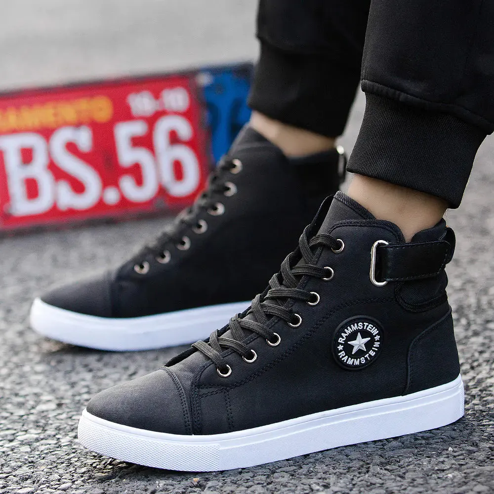 Brit-Casual High-Top Men’s Sneakers