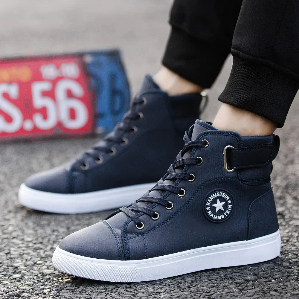 Brit-Casual High-Top Men’s Sneakers