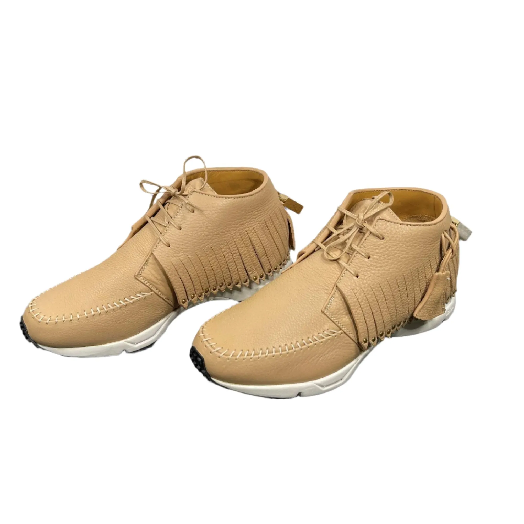 Buscemi Mens Gladiator Camel/White Leather Sneakers