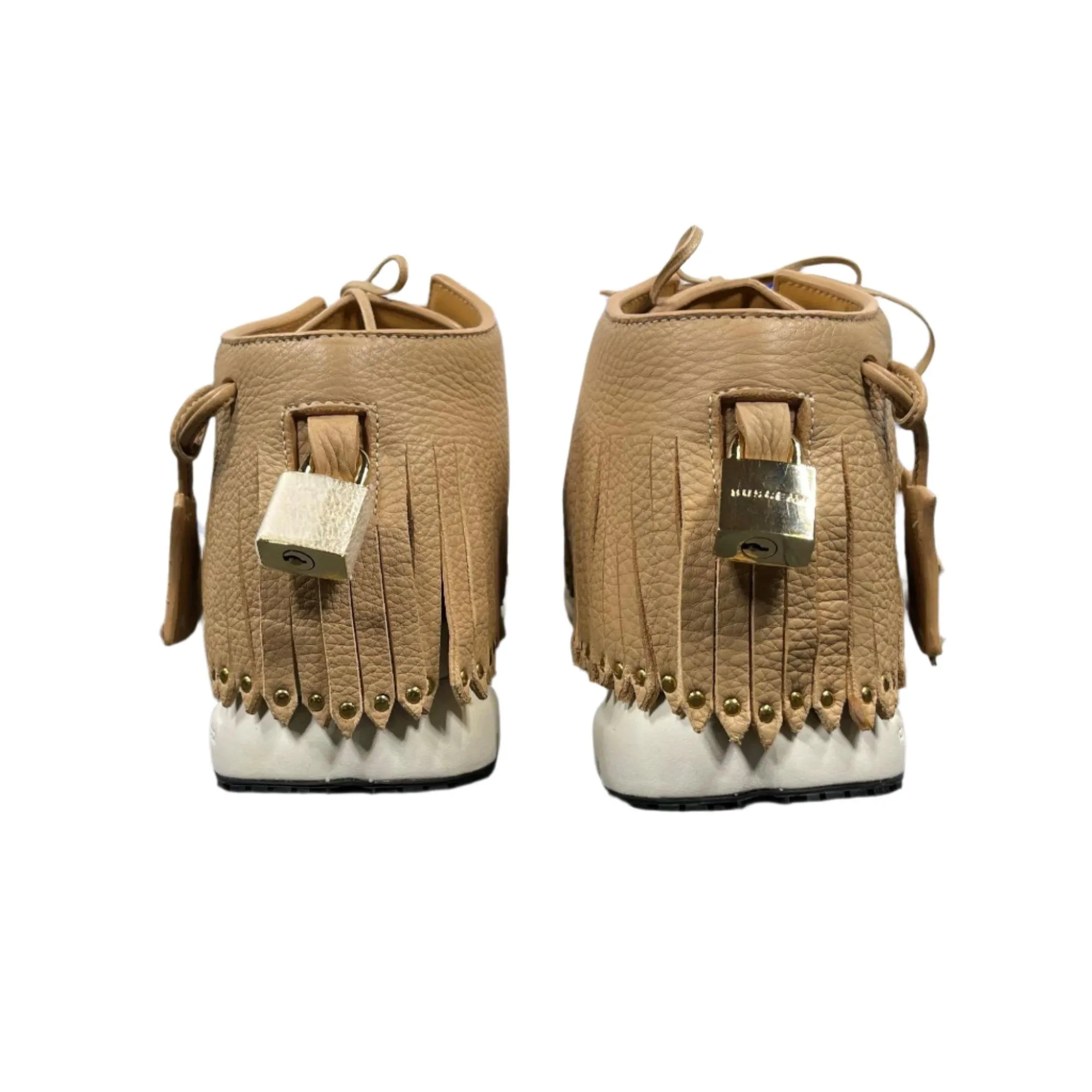 Buscemi Mens Gladiator Camel/White Leather Sneakers