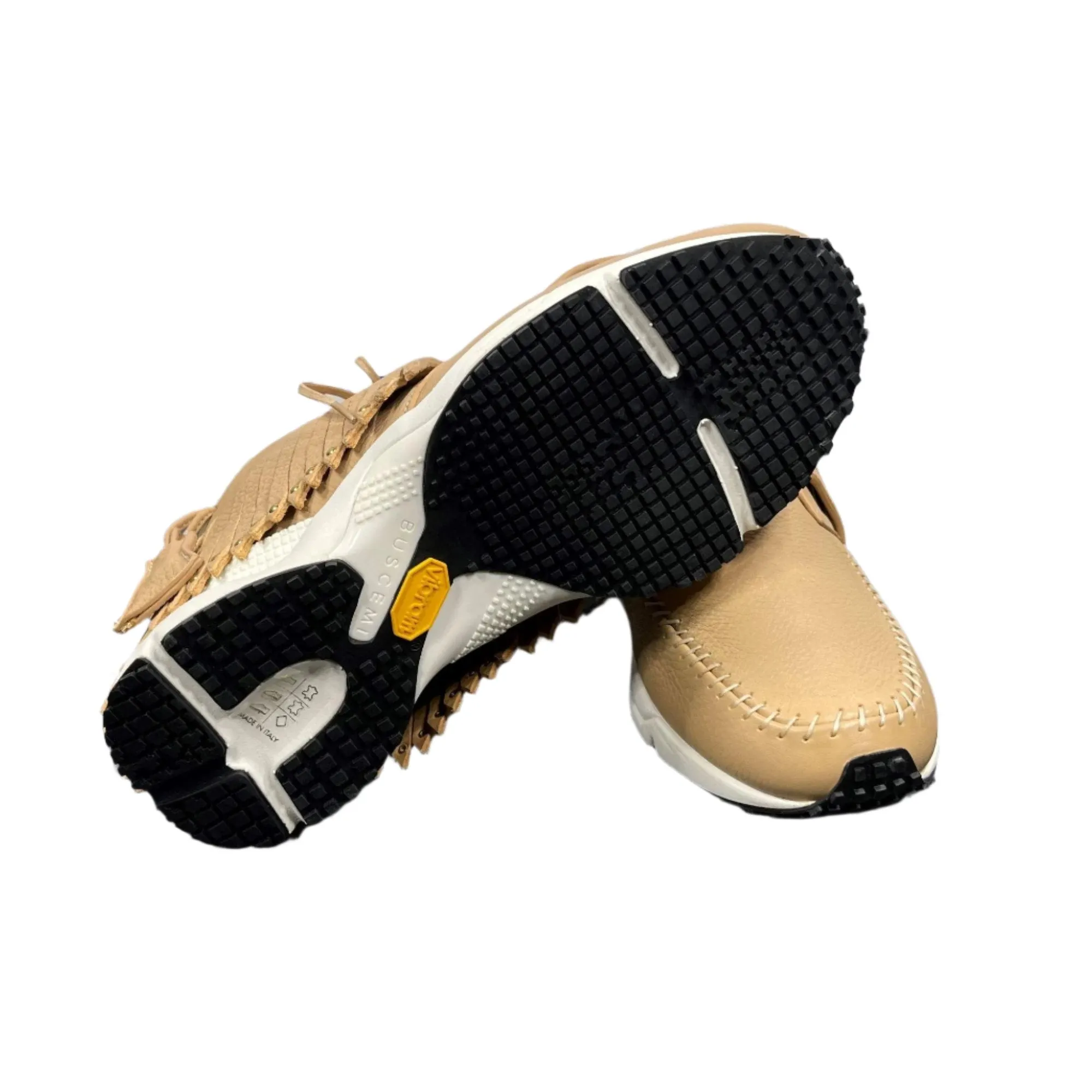 Buscemi Mens Gladiator Camel/White Leather Sneakers