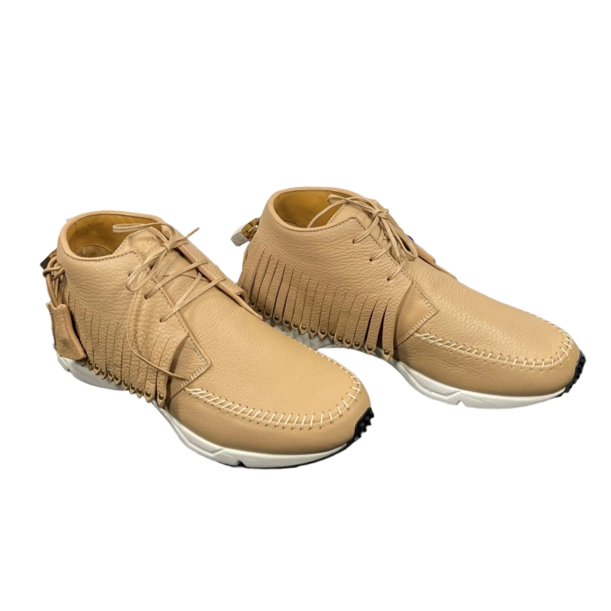 Buscemi Mens Gladiator Camel/White Leather Sneakers