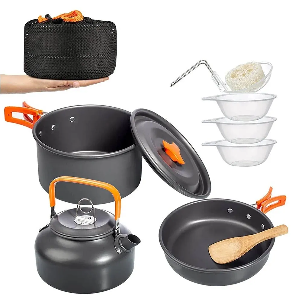Camping Cookware Set For Outdoors