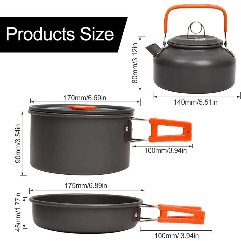 Camping Cookware Set For Outdoors