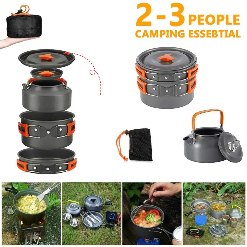 Camping Cookware Set For Outdoors