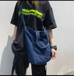 Casual Pocket Canvas Tote Bag
