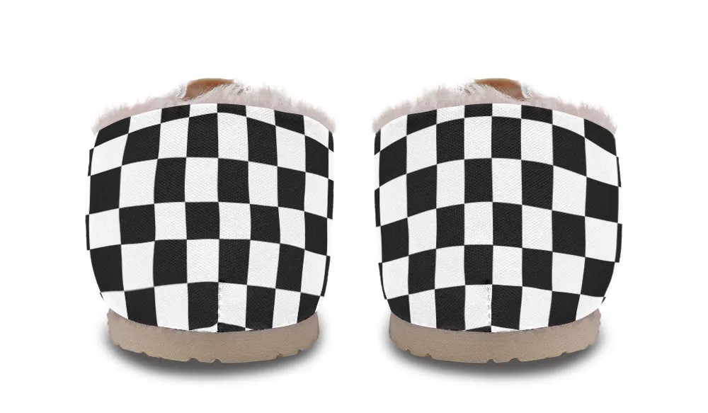 Cat Demon Checkered Winter Casual Shoes