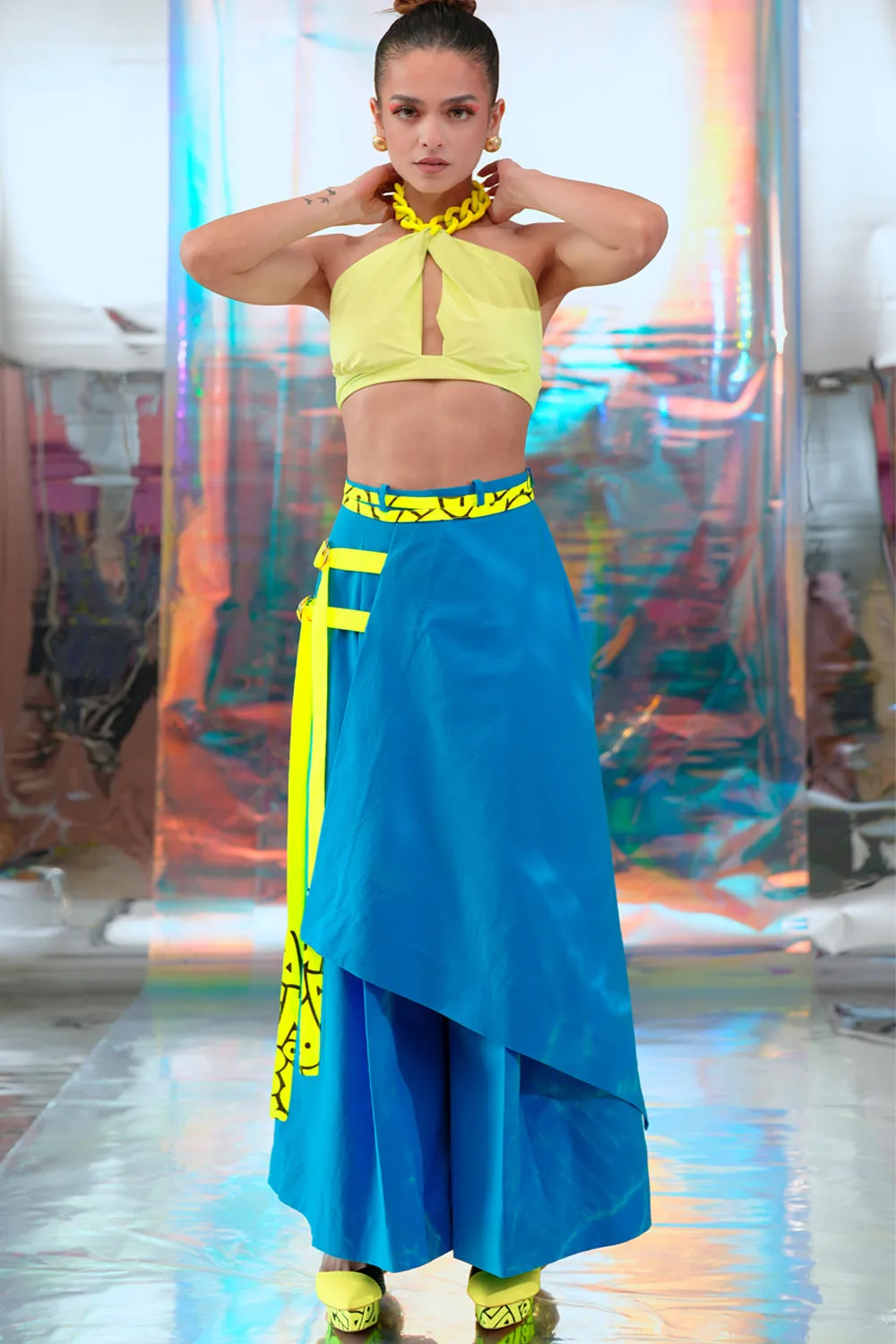 Cerulean Blue Japanese Pants