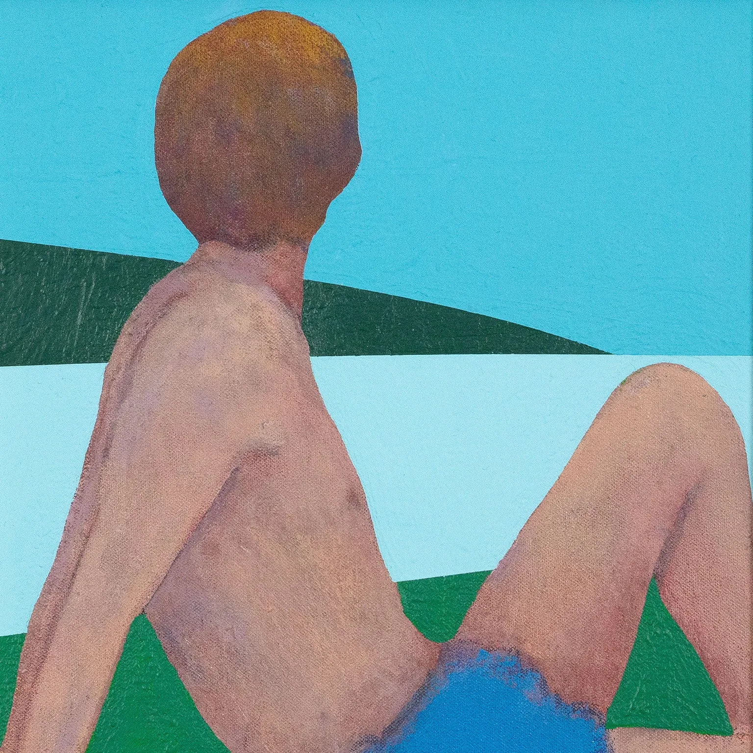 CHARLES PACHTER "BATHER" PAINTING, 1980