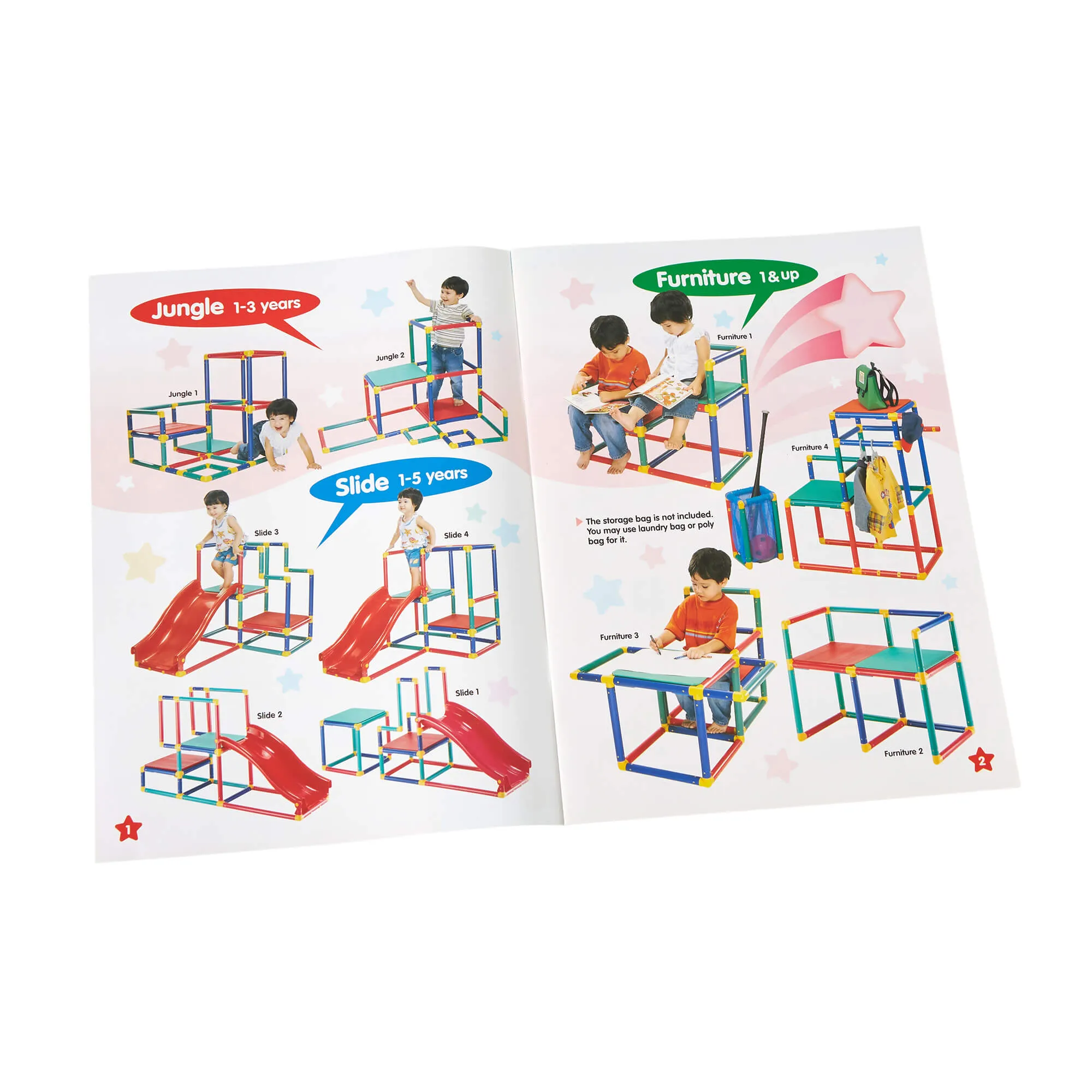 Children's Multi Purpose 10-in-1 Montessori Climbing Gym with Slide | Table & Chair Set | 12m 