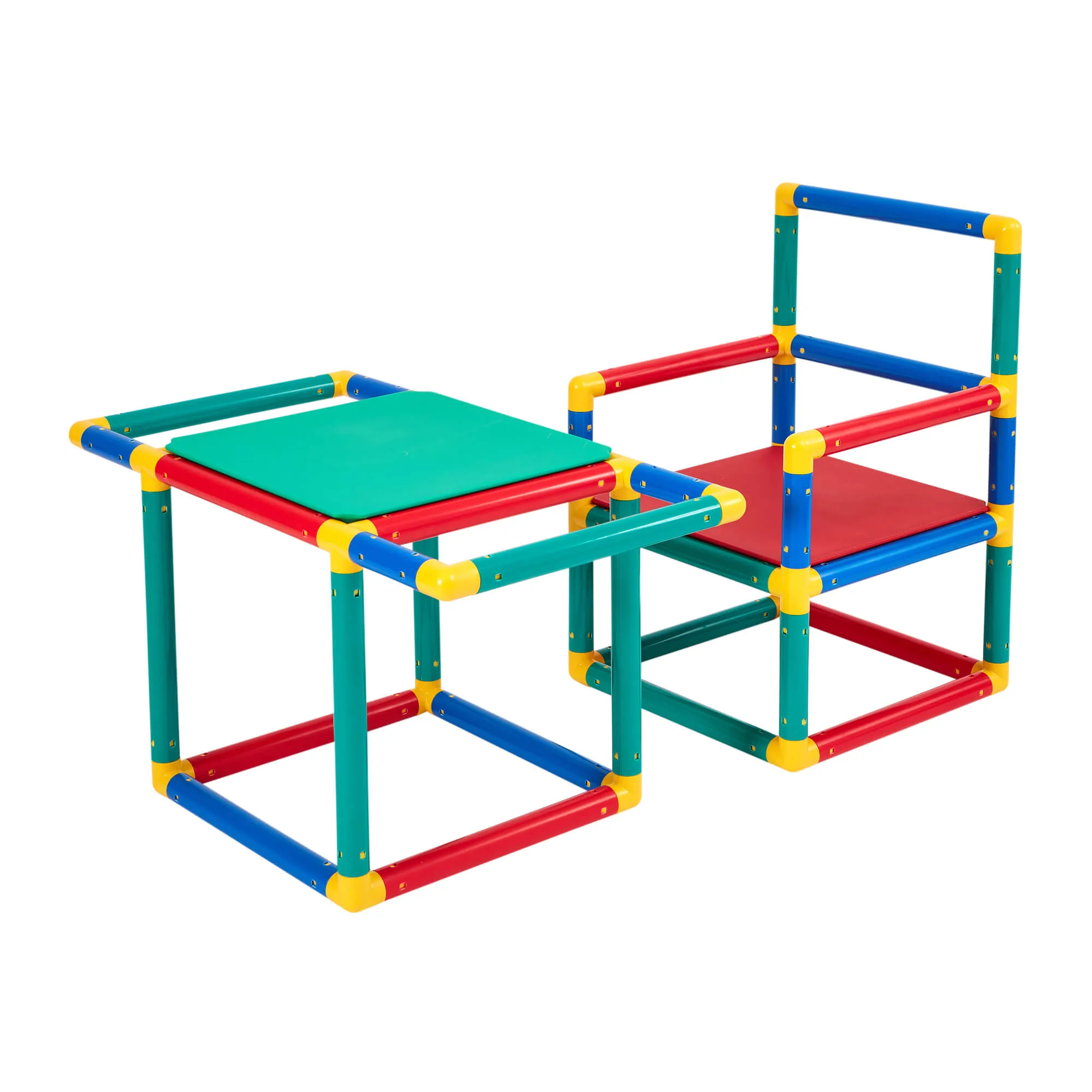 Children's Multi Purpose 10-in-1 Montessori Climbing Gym with Slide | Table & Chair Set | 12m 