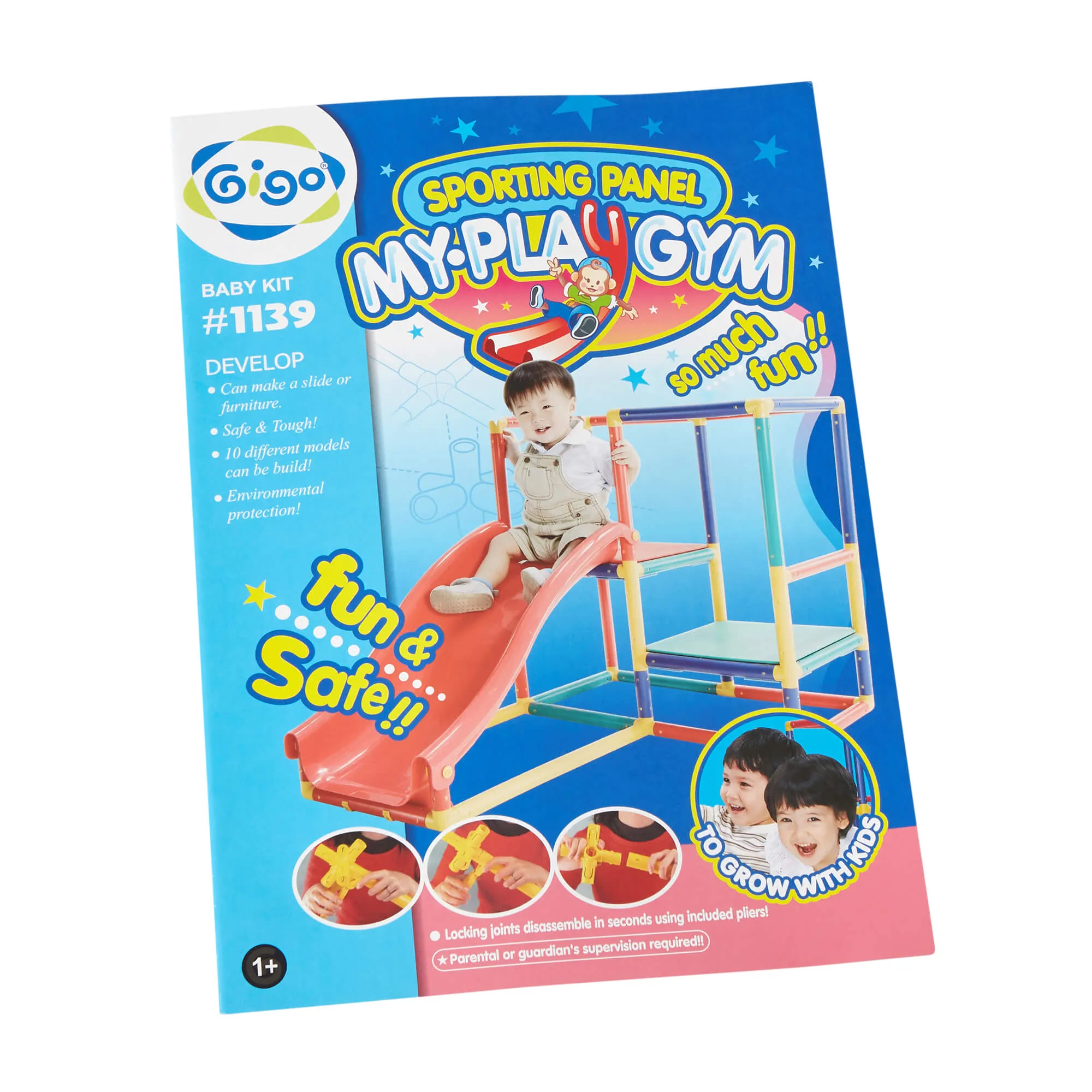 Children's Multi Purpose 10-in-1 Montessori Climbing Gym with Slide | Table & Chair Set | 12m 