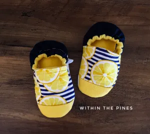 Citrus Stripe Moccasins