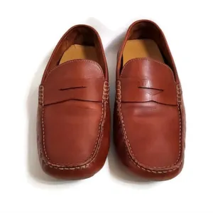 Cole Haan Howland Leather Penny Loafer Driving Shoe Saddle Tan Size 9 Wide