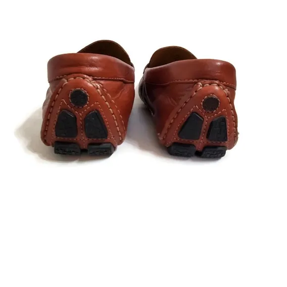 Cole Haan Howland Leather Penny Loafer Driving Shoe Saddle Tan Size 9 Wide