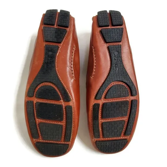 Cole Haan Howland Leather Penny Loafer Driving Shoe Saddle Tan Size 9 Wide