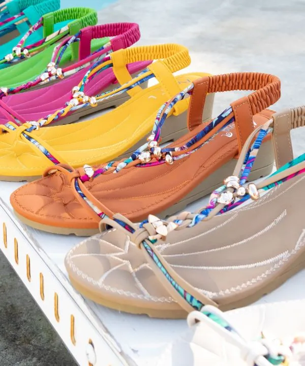 Colorful Fluffy Sandals - CAMEL