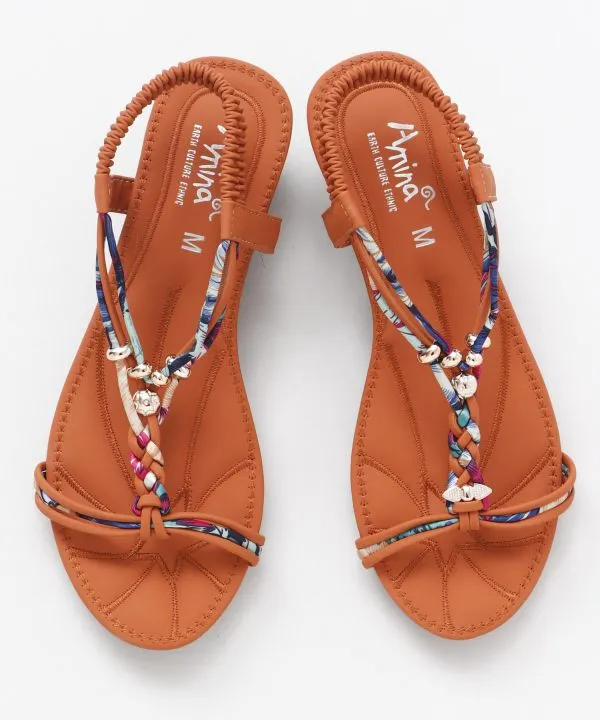 Colorful Fluffy Sandals - CAMEL