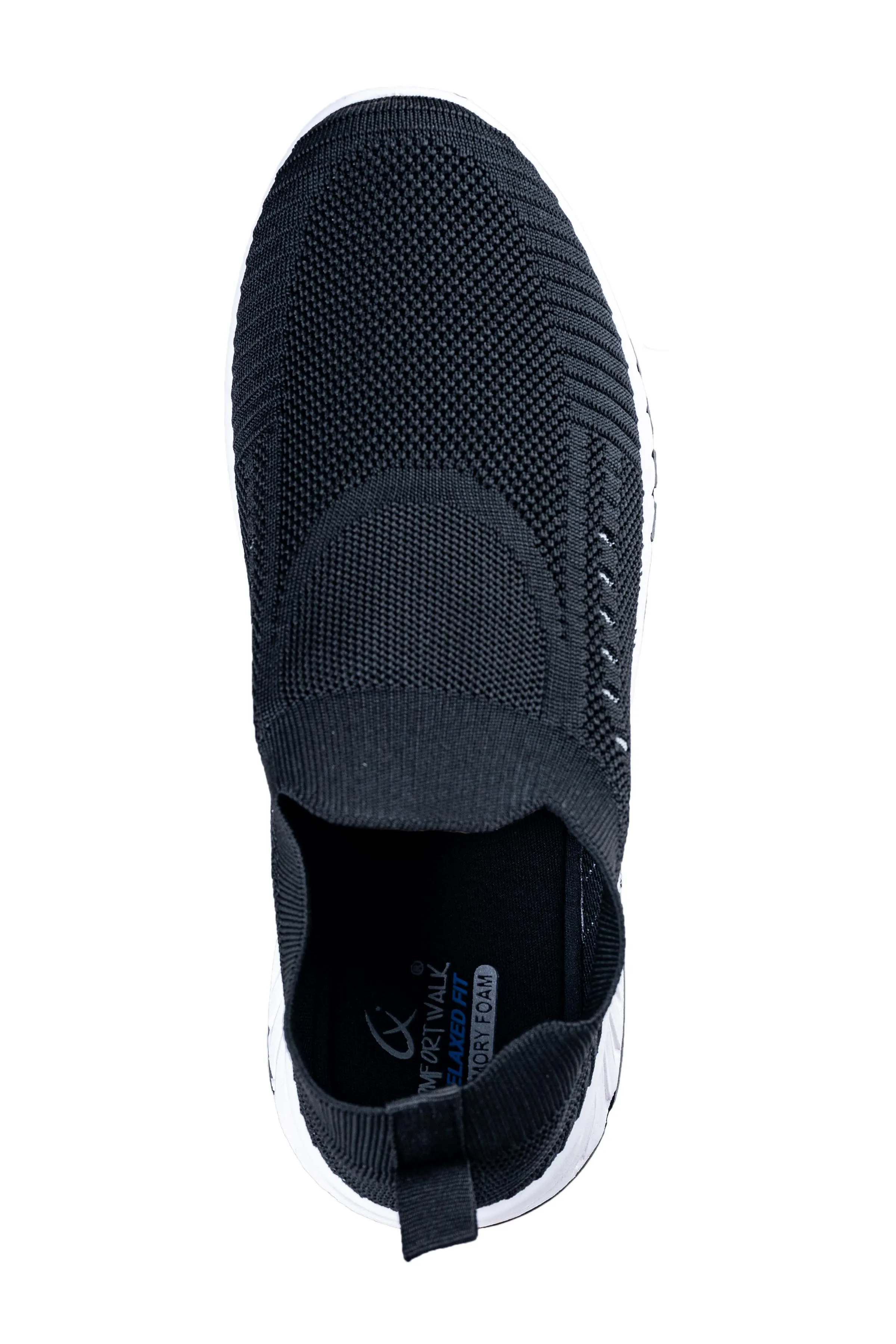 Comfort Walk Gents Black Sports Shoe