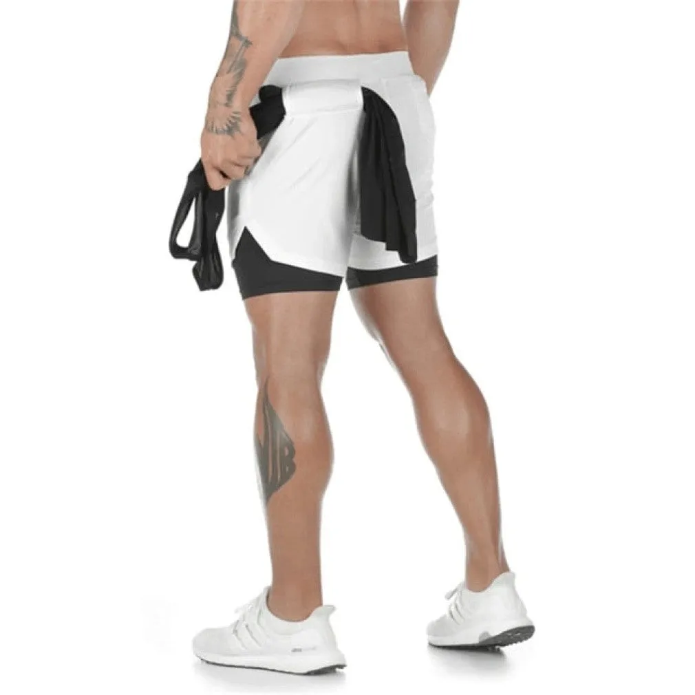 ContiNent 33 Camo Running Shorts Men 2 In 1 Double-deck Quick Dry GYM Sport Shorts Fitness Jogging Workout Shorts Men Sports Short Pants