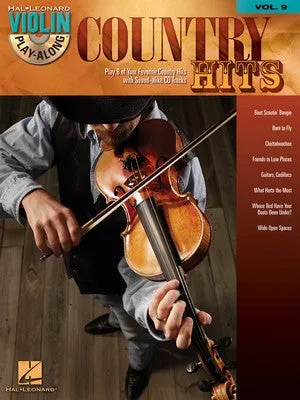 COUNTRY HITS VIOLIN PLAYALONG V9 BK/OLA