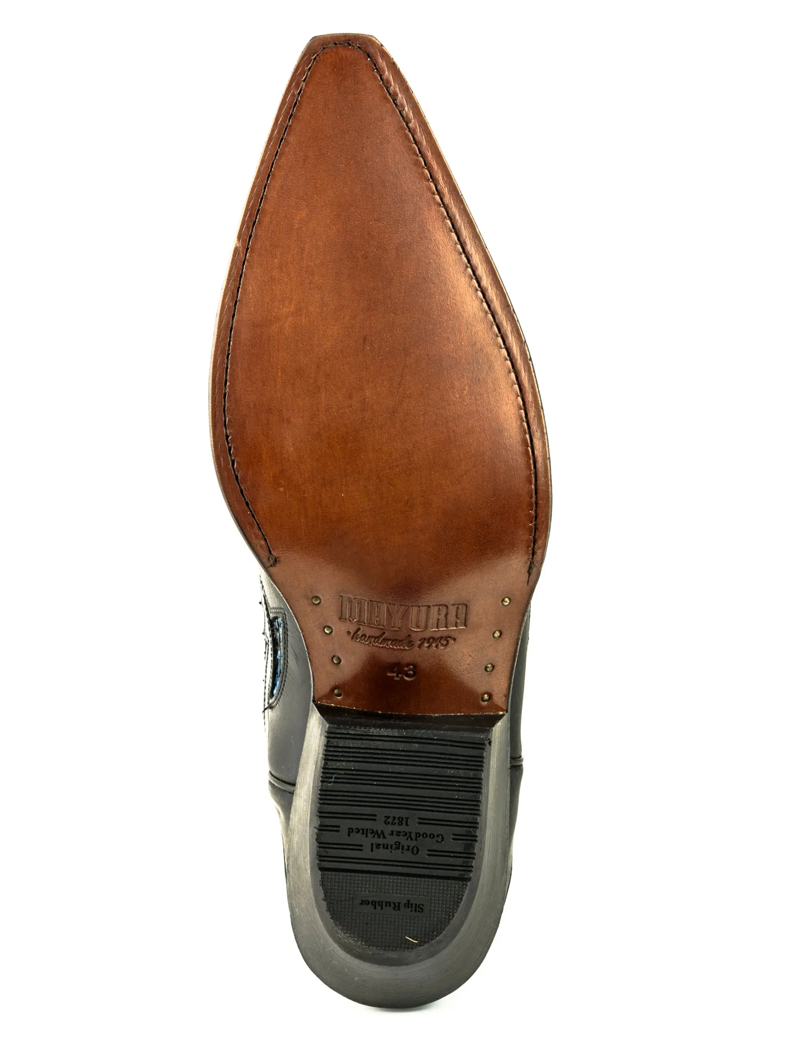 Cowboy Boots Women and Men Exotic Handcrafted Black and Blue Leather 1935Texanas