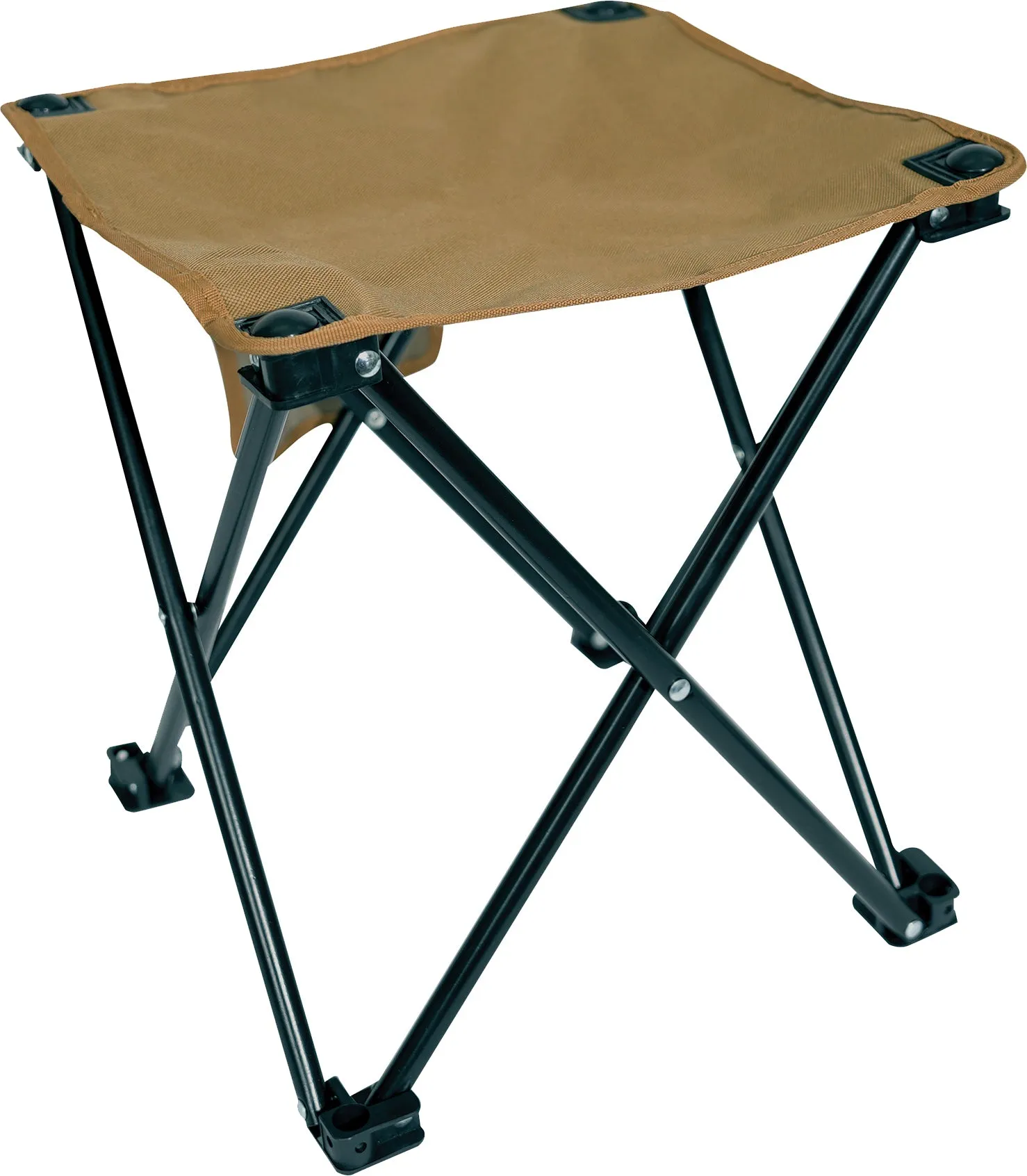 Coyote Brown - Collapsible Camp Stool with Carry Pouch - 300 lbs Capacity