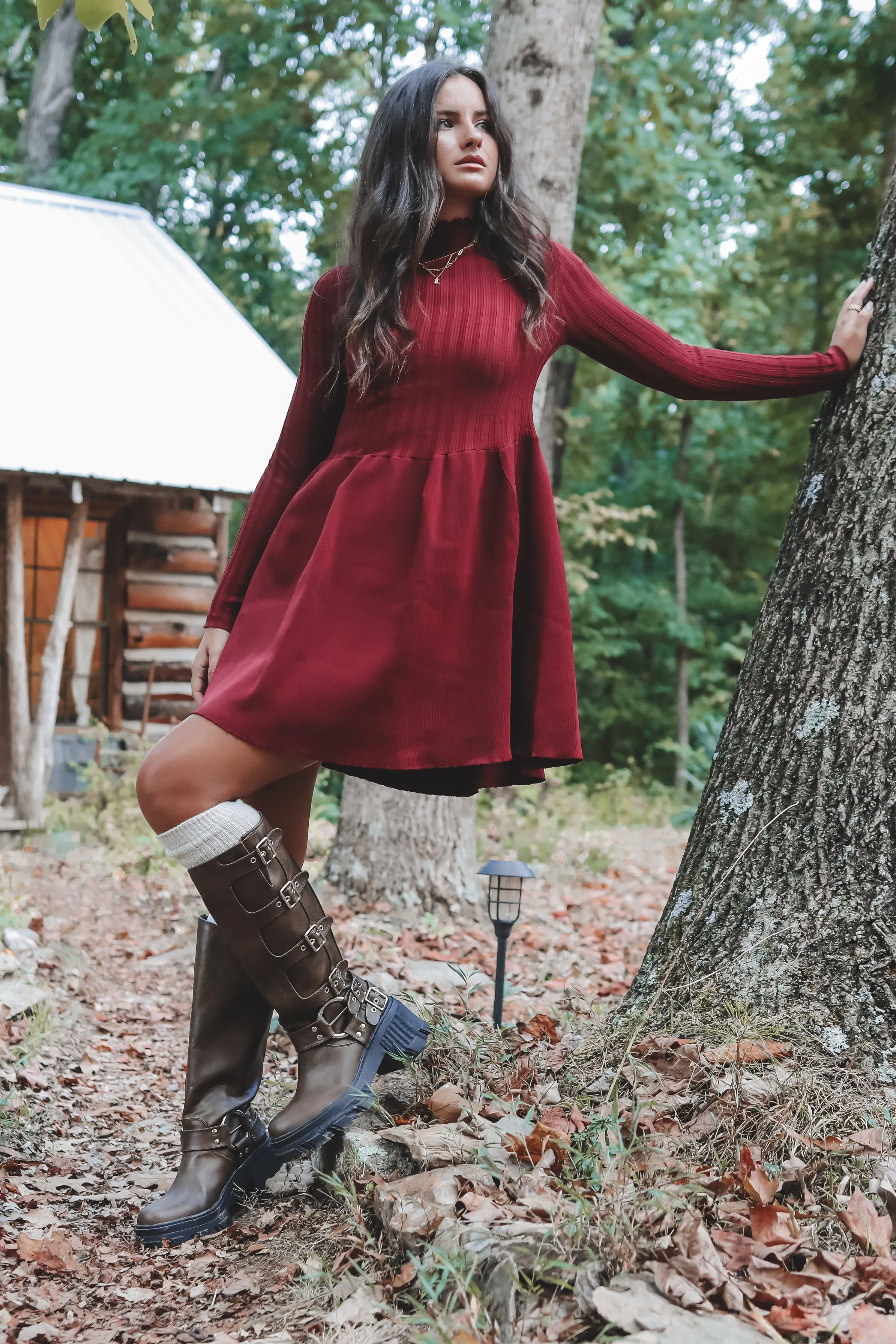 DEAL Cause A Scene Black Platform Moto Boots