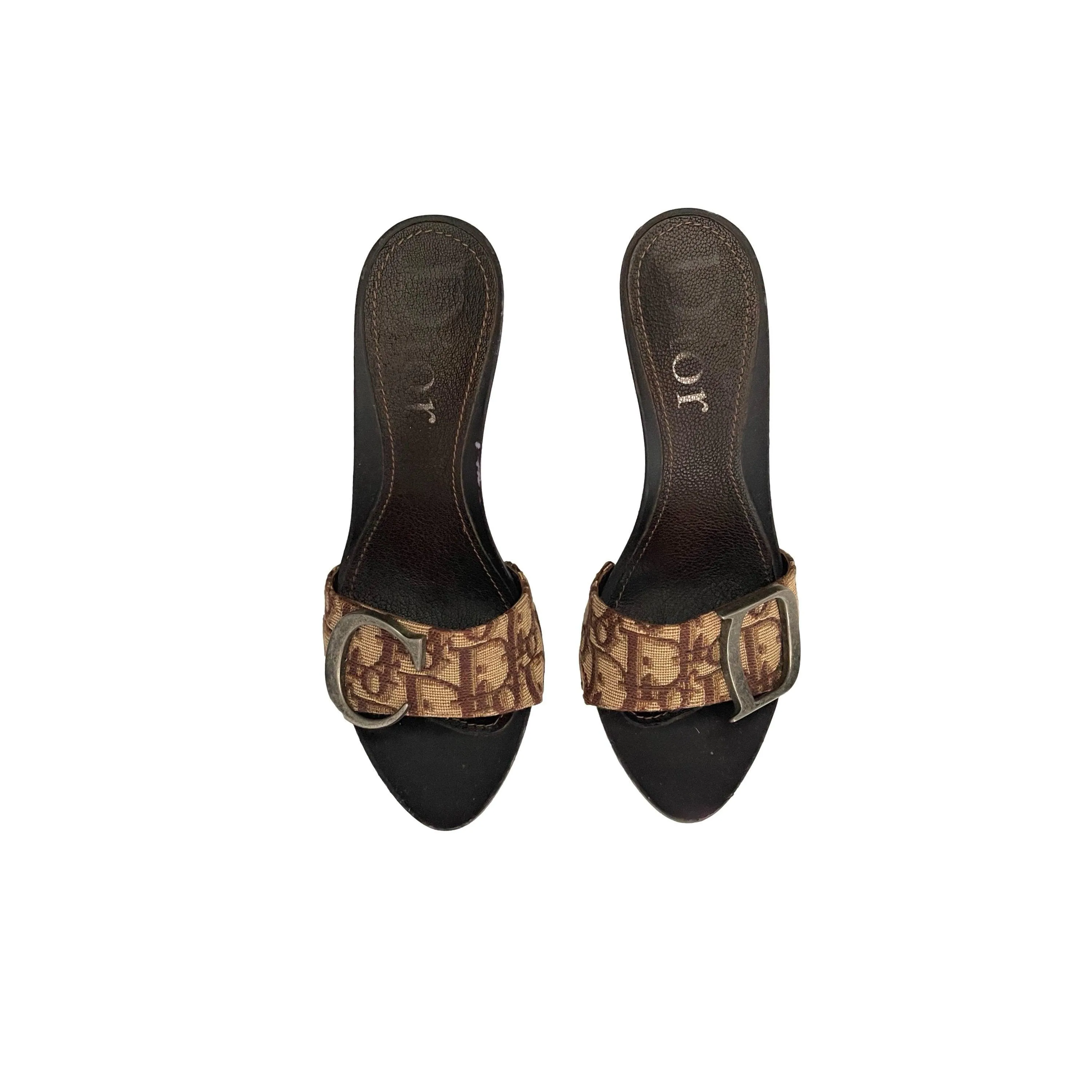 Dior Brown Logo Heels
