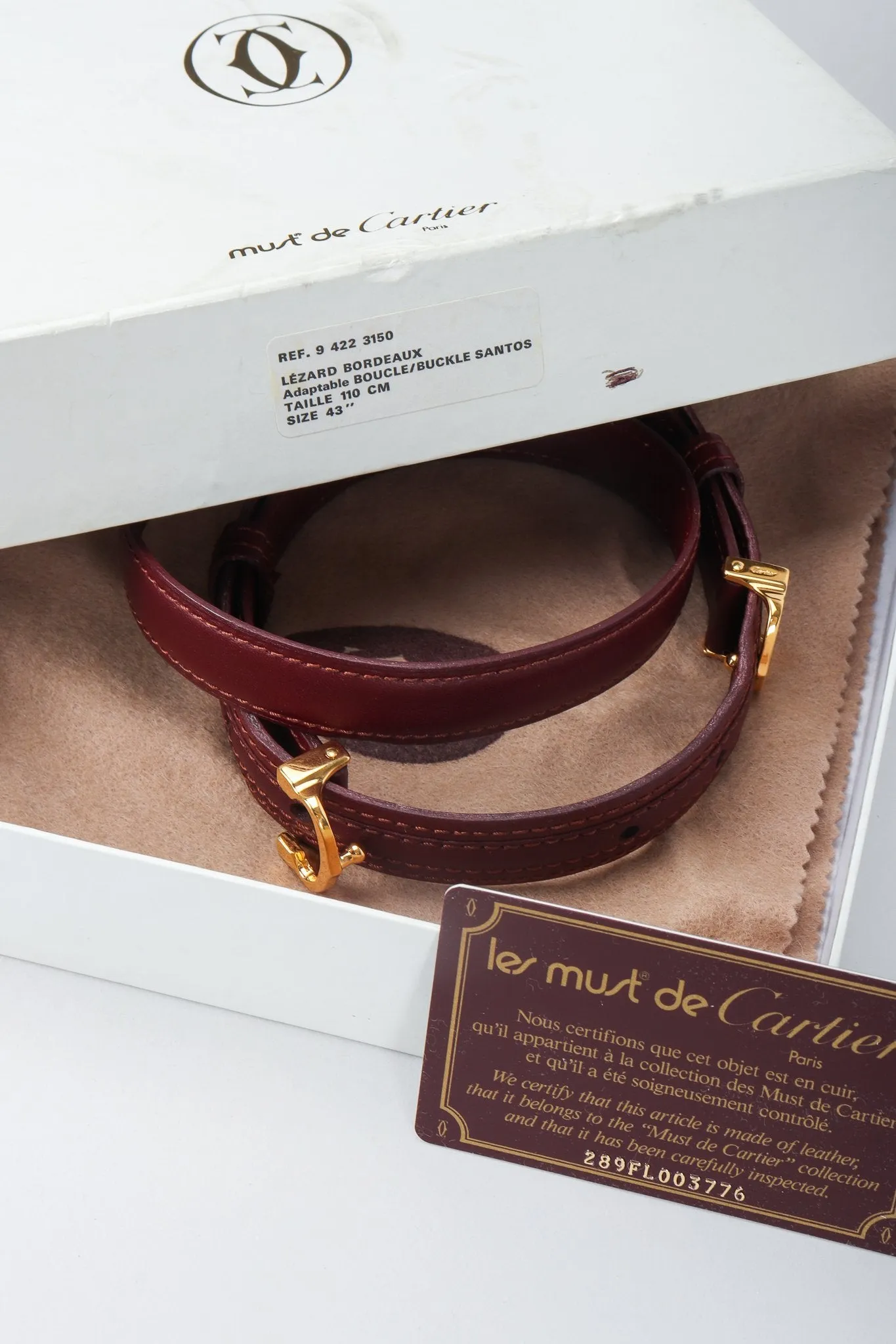 Double CC Buckle Leather Belt
