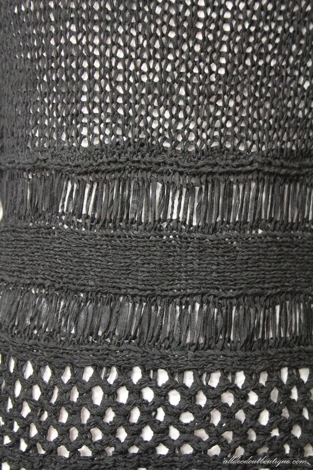 Double Zero | Fringe Vest Black